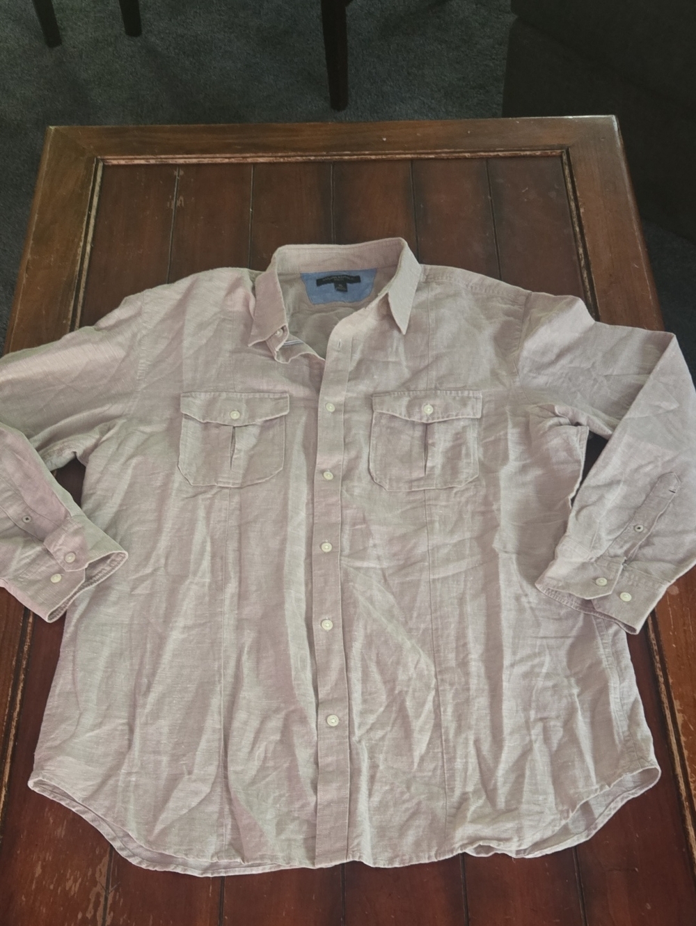 Banana Republic Cream Men's Button-Down Shirt